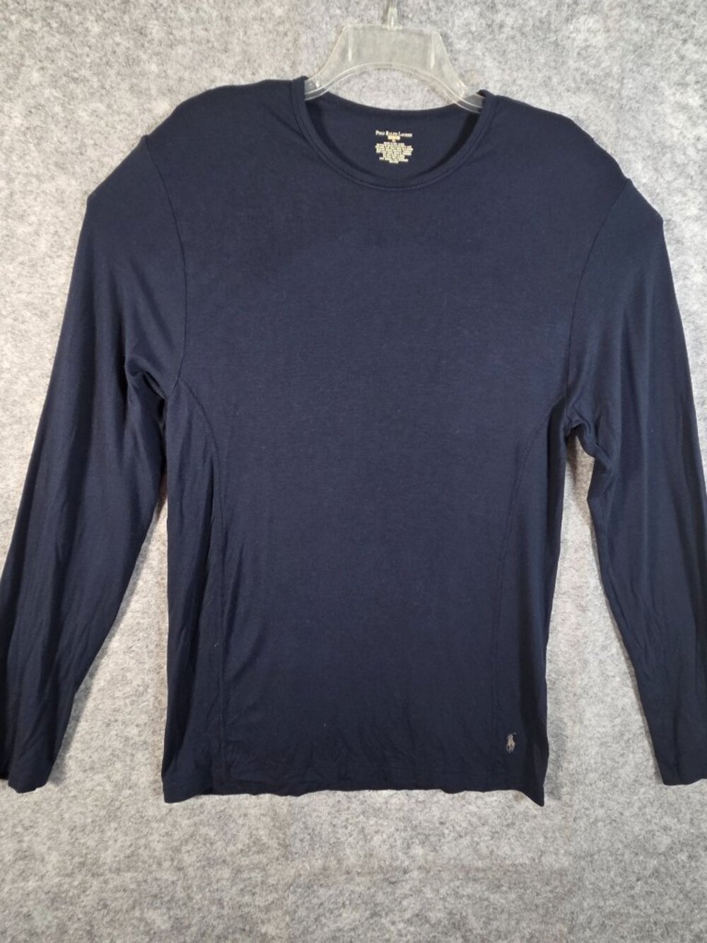 Polo Ralph Lauren Base Layer Long Sleeve Shirt Men XL Navy Blue Old Money Preppy